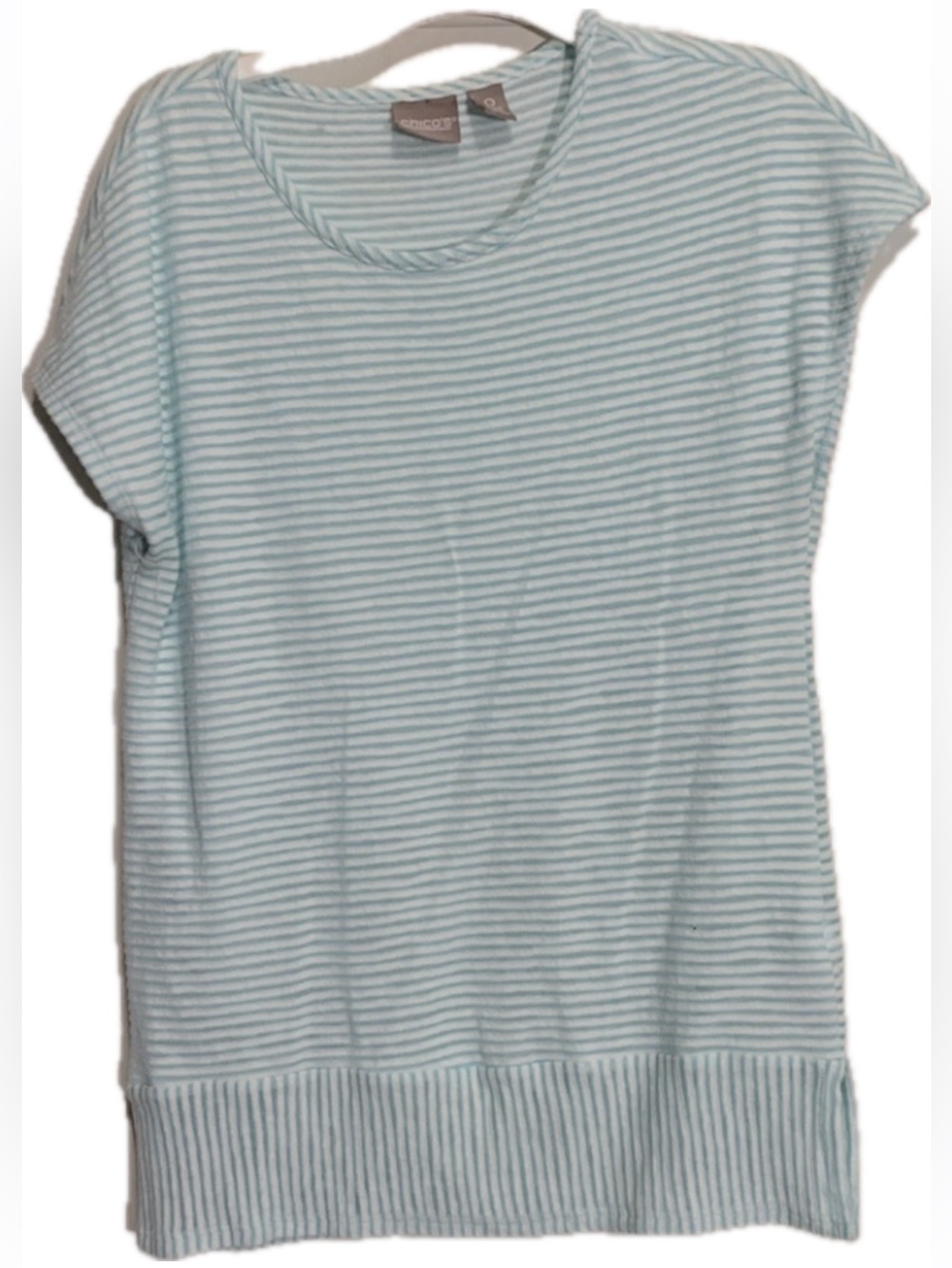 Chicos Women’s Lightweight Striped cap-sleeve Top Chicos size 0 & US size XS